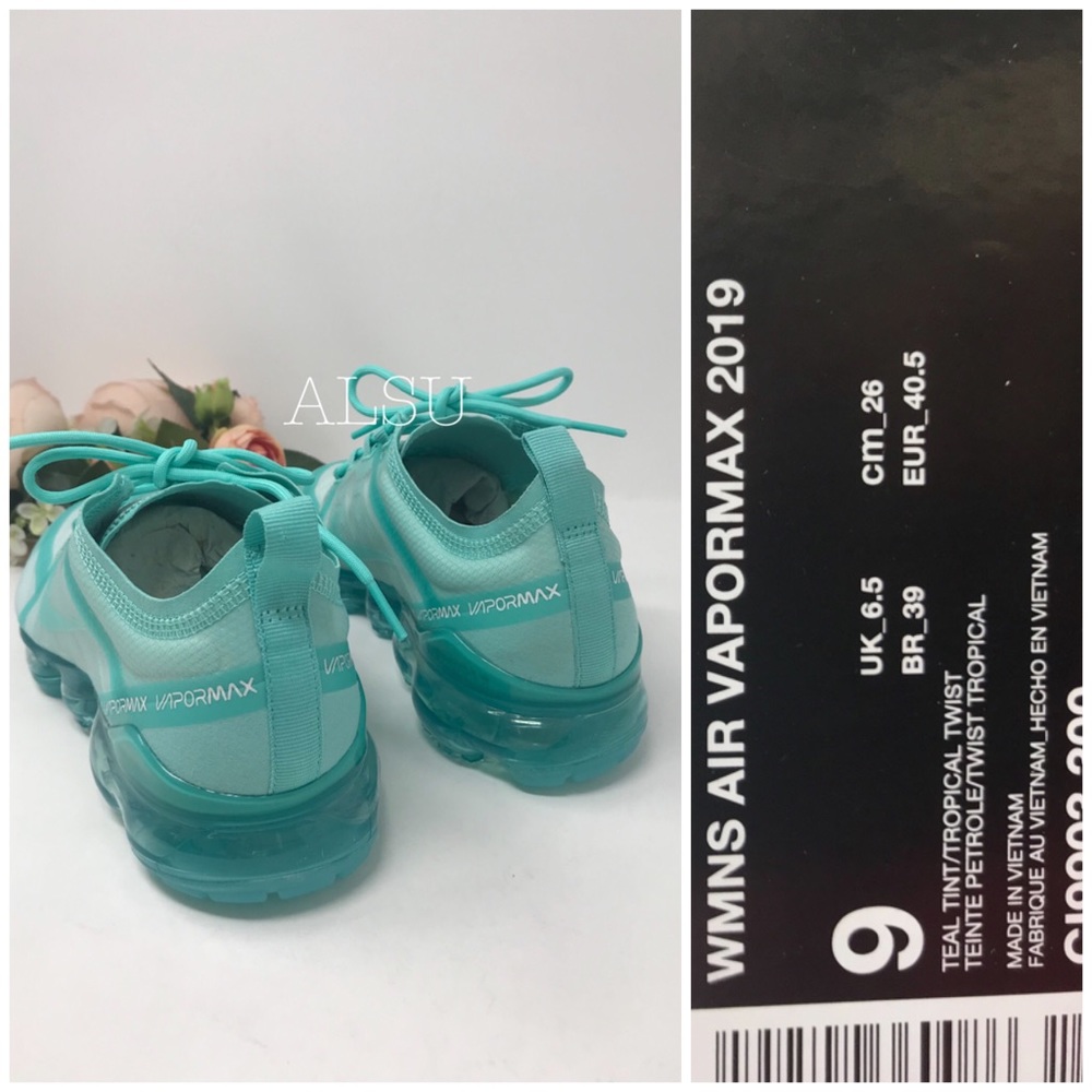 Nike Air VaporMax 2019 Teal Tint W AUTHENTIC - Picture 8 of 8
